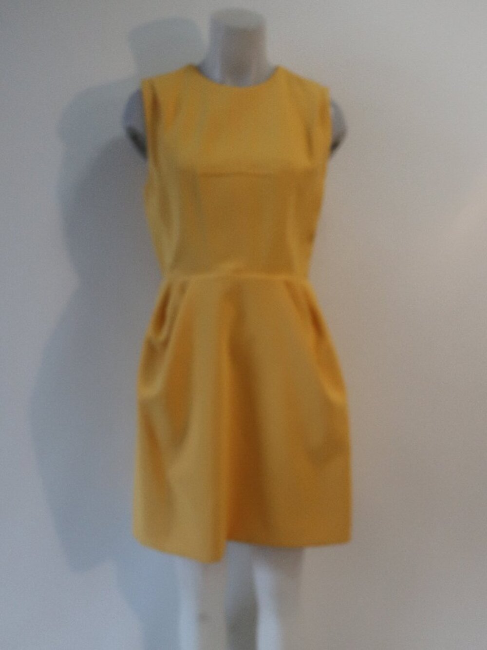 Authentic Louis Vuitton (Item-779 Marigold Yellow Sleeveless Pleat Dress 40 US/8 - Picture 2 of 16